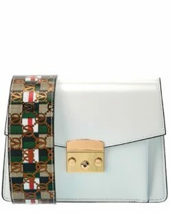 Valentino By Mario Valentino Adin Rope Guitar Leather Shoulder Bag Women Shoulder Bags