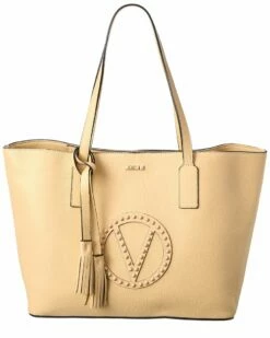 Valentino By Mario Valentino Soho Rock Leather Tote Women Totes