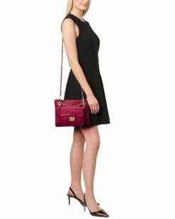 Valentino By Mario Valentino Jodie Embossed Leather Shoulder Bag Women Shoulder Bags -Valentino sale store 1160291696 RLLZ 4