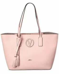 Valentino By Mario Valentino Soho Medallion Leather Tote Women Totes