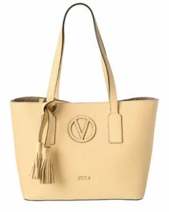 Valentino By Mario Valentino Prince Medallion Leather Tote Women Totes