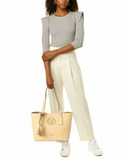 Valentino By Mario Valentino Prince Medallion Leather Tote Women Totes -Valentino sale store 1160291728 RLLZ 4