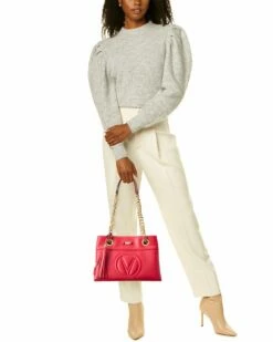 Valentino By Mario Valentino Leather Shoulder Bag Women Shoulder Bags -Valentino sale store 1160315667 RLLZ 4