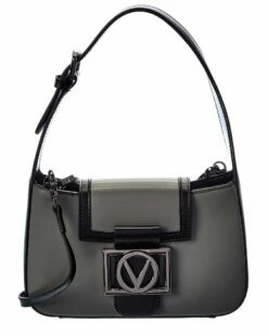 Valentino By Mario Valentino Vivien V Emblem Leather Shoulder Bag Women Shoulder Bags