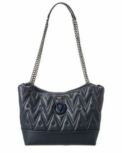 Valentino By Mario Valentino Violetta Diamond Leather Tote Women Totes