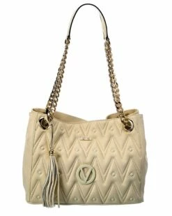 Valentino By Mario Valentino Luisa Diamond Leather Shoulder Bag Women Shoulder Bags