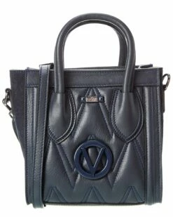 Valentino By Mario Valentino Eva Diamond Leather Tote Women Totes