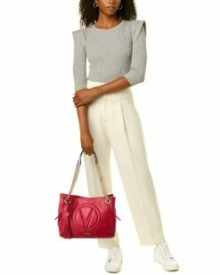 Valentino By Mario Valentino Luisa2 Signature Leather Shoulder Bag Women Shoulder Bags -Valentino sale store 1160315844 RLLZ 4