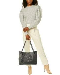 Valentino By Mario Valentino Verra Signature Leather Shoulder Bag Women Shoulder Bags -Valentino sale store 1160315845 RLLZ 4