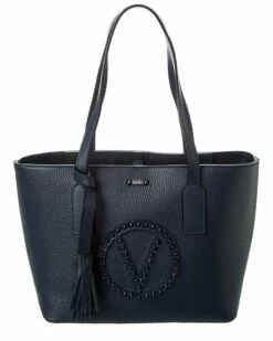 Valentino By Mario Valentino Prince Rock Leather Tote Women Totes