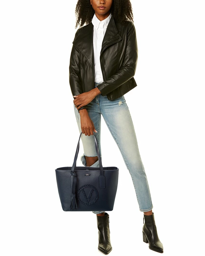 Valentino By Mario Valentino Prince Rock Leather Tote Women Totes 4 Valentino By Mario Valentino Prince Rock Leather Tote Women Totes - Image 4