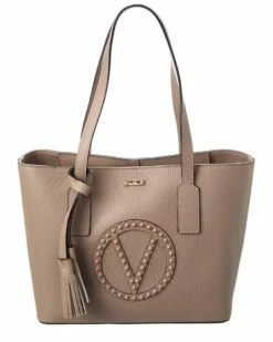 Valentino By Mario Valentino Prince Rock Leather Tote Women Totes