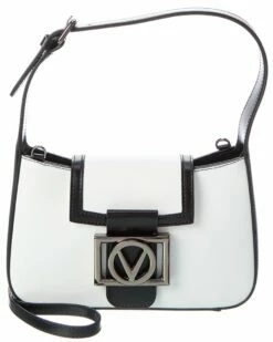 Valentino By Mario Valentino Vivien V Emblem Leather Shoulder Bag Women Shoulder Bags