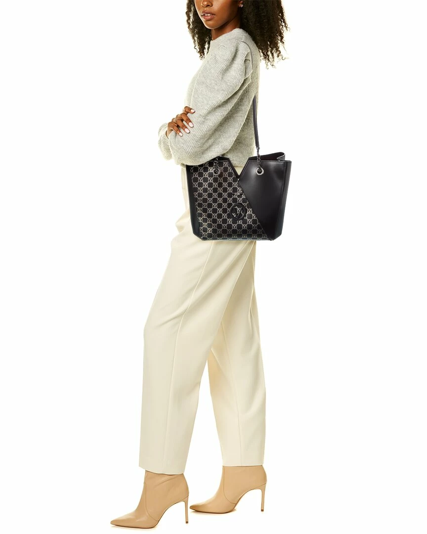 Valentino By Mario Valentino Sandrine Monogram Leather Shoulder Bag Women Shoulder Bags 4 Valentino By Mario Valentino Sandrine Monogram Leather Shoulder Bag Women Shoulder Bags - Image 4