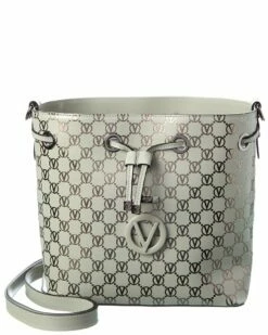 Valentino By Mario Valentino Karl Monogram Leather Bucket Bag Women Bucket Bags