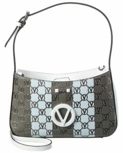Valentino By Mario Valentino Kai Monogram Leather Crossbody Women Crossbody Bags