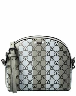 Valentino By Mario Valentino Diana Monogram Leather Crossbody Women Crossbody Bags