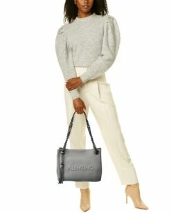 Valentino By Mario Valentino Luisa Embossed Leather Shoulder Bag Women Shoulder Bags -Valentino sale store 1160316010 RLLZ 4