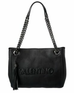 Valentino By Mario Valentino Luisa Embossed Leather Shoulder Bag Women Shoulder Bags