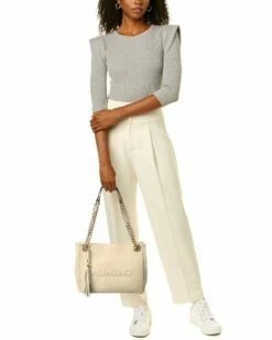 Valentino By Mario Valentino Luisa Embossed Leather Shoulder Bag Women Shoulder Bags -Valentino sale store 1160316023 RLLZ 4