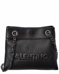 Valentino By Mario Valentino Rita Embossed Leather Shoulder Bag Women Totes