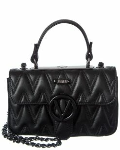 Valentino By Mario Valentino Poisson D Plate Leather Crossbody Women Crossbody Bags