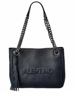 Valentino By Mario Valentino Luisa Embossed Leather Shoulder Bag Women Shoulder Bags