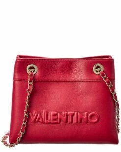 Valentino By Mario Valentino Rita Embossed Leather Shoulder Bag Women Totes