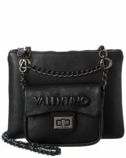 Valentino By Mario Valentino Jodie Embossed Leather Shoulder Bag Women Shoulder Bags