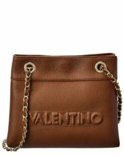 Valentino By Mario Valentino Rita Embossed Leather Shoulder Bag Women Totes