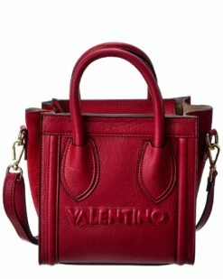 Valentino By Mario Valentino Eva Embossed Leather Tote Women Totes