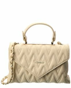 Valentino By Mario Valentino Lynn D Plate Leather Shoulder Bag Women Satchels & Top Handles