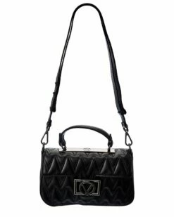 Valentino By Mario Valentino Florence D Plate Leather Shoulder Bag Women Shoulder Bags