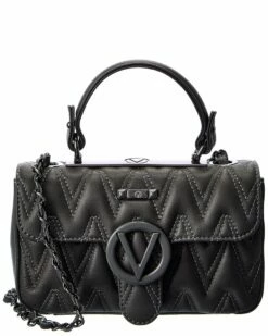 Valentino By Mario Valentino Poisson D Plate Leather Shoulder Bag Women Crossbody Bags