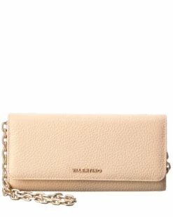 Valentino By Mario Valentino Juniper Leather Wallet On Chain Women Wallets & Card Cases