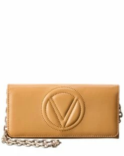 Valentino By Mario Valentino Aiha Leather Wallet On Chain Women Wallets & Card Cases