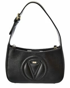 Valentino By Mario Valentino Kai Signature Leather Shoulder Bag Women Shoulder Bags Creamy Mousse -Valentino sale store 1160411575 RLLZ black 1 1