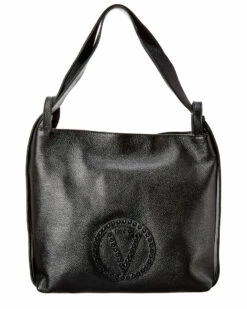 Valentino By Mario Valentino Leopold Rock Dollaro Leather Hobo Bag Women Shoulder Bags