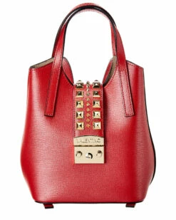Valentino By Mario Valentino Momo Palmellato Leather Tote Women Shoulder Bags