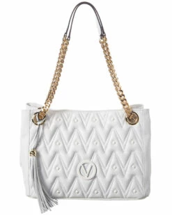 Valentino By Mario Valentino Luisa D Sauvage Studs Leather Shoulder Bag Women Shoulder Bags