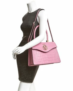 Valentino By Mario Valentino Melanie Croco Leather Tote Women Shoulder Bags 5 Valentino By Mario Valentino Melanie Croco Leather Tote Women Shoulder Bags -Valentino sale store 1160418448 RLLZ 3