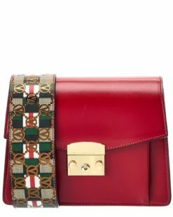 Valentino By Mario Valentino Adin Rope Guitar Leather Shoulder Bag Women Shoulder Bags