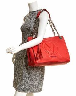 Valentino By Mario Valentino Verra Sauvage Leather Shoulder Bag Women Shoulder Bags -Valentino sale store 1160488474 RLLZ 3