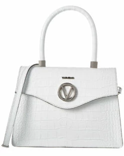 Valentino By Mario Valentino Melanie Top Handle Croc-Embossed Leather Satchel Women Satchels & Top Handles