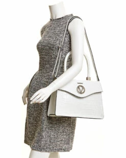Valentino By Mario Valentino Melanie Top Handle Croc-Embossed Leather Satchel Women Satchels & Top Handles -Valentino sale store 1160488503 RLLZ 3