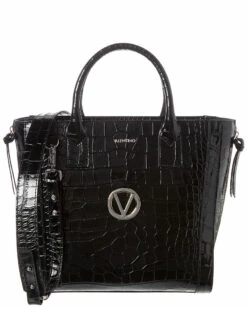 Valentino By Mario Valentino Charmont Croc-Embossed Leather Tote Women Totes