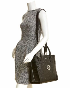 Valentino By Mario Valentino Charmont Croc-Embossed Leather Tote Women Totes -Valentino sale store 1160488505 RLLZ 3