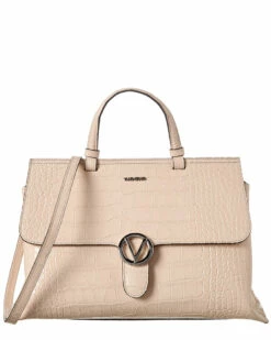 Valentino By Mario Valentino Olimpia Croc-Embossed Leather Satchel Women Satchels & Top Handles