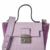 Valentino By Mario Valentino Camy Croc-Embossed Leather & Suede Satchel Women Satchels & Top Handles