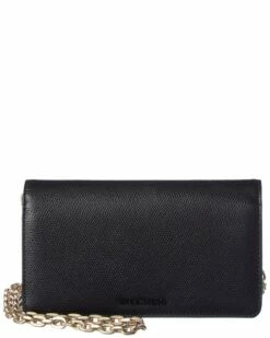 Valentino By Mario Valentino Sam Leather Wallet On Chain Women Wallets & Card Cases Red